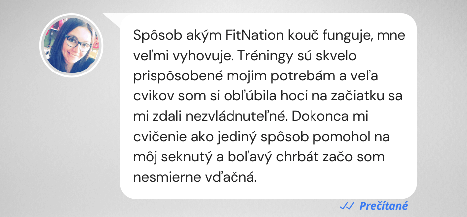 Inbody výsledky Mária sa chcela zbaviť bolesti a opäť žiť aktívne blog článok fyzioterapia a odstraňovanie bolesti FitNation